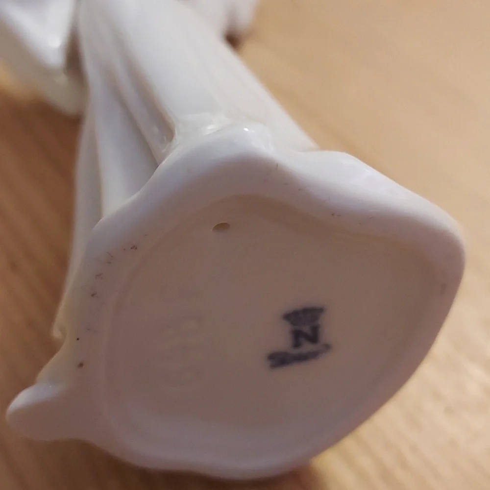 Vintage Dresden porcelain angel with harp